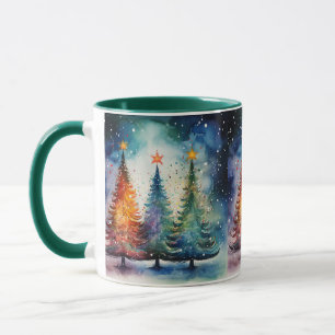 Starry Christmas Night Ceramic Mug