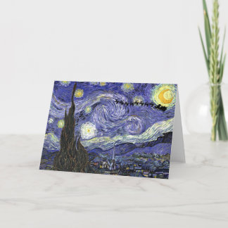 Starry Christmas Night Holiday Card