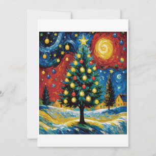 Starry Christmas Night Invitation