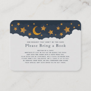Starry Clouds Baby Shower Please Bring a Book Business Card