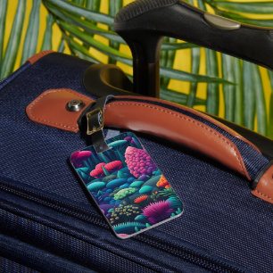 Starry Cosmic Blossom Odyssey Luggage Tag