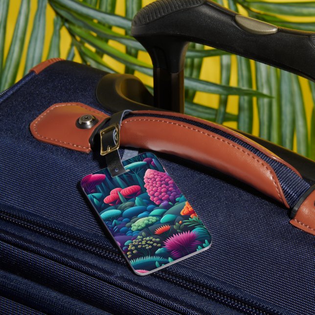 Starry Cosmic Blossom Odyssey Luggage Tag (Front Insitu 1)