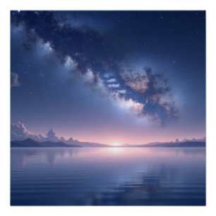 Starry Cosmic Night Wall Art – Celestial Sky