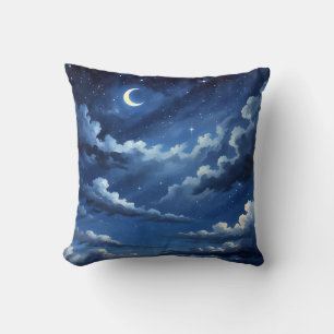 Starry Crescent Sky Cushion