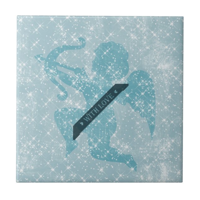 Starry Cupid Ceramic Tile (Front)