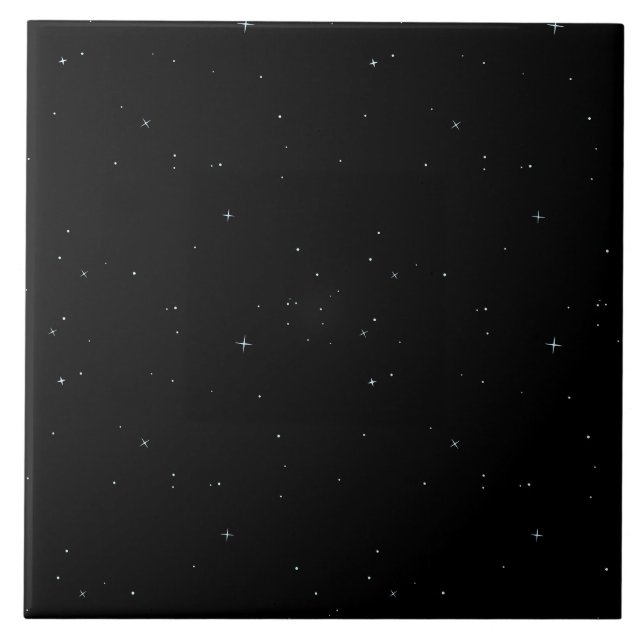 Starry Dark Night Sky Ceramic Tile (Front)