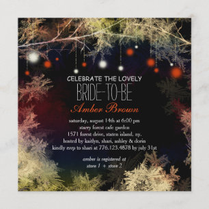 Starry Evening Forest Bridal Shower Invitation