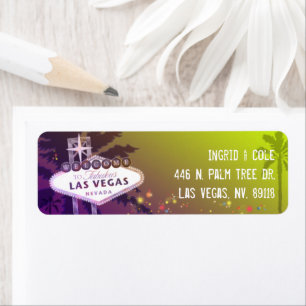 Starry Evening Las Vegas Wedding Address Return Address Label