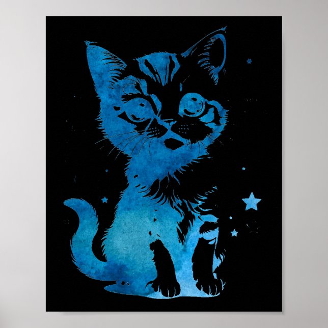 Starry Eyed Kitten Poster (Front)