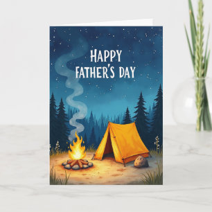 Starry Fathers Day Campfire Card