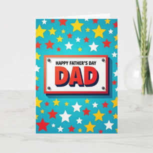 Starry Fathers Day Sign Card