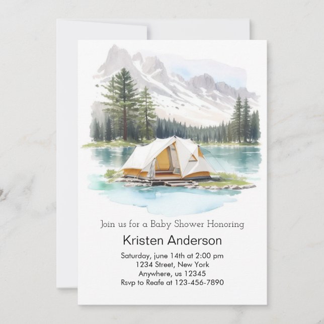 Starry Forest Adventure Awaits Baby Shower Invitation (Front)