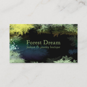 Starry Forest Leaves Professional Business Card