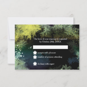 Starry Forest Wonderland Wedding RSVP Card