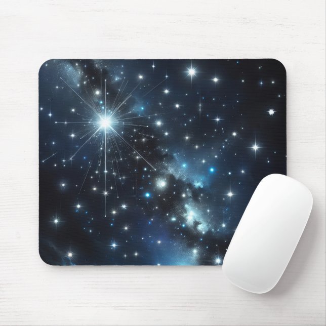 Starry Galaxy Mouse Pad (With Mouse)