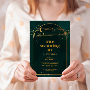 Starry Galaxy Space Stars Dream Wedding Invitation