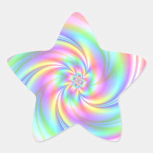 Starry Girl Pink Twirl Star Stickers