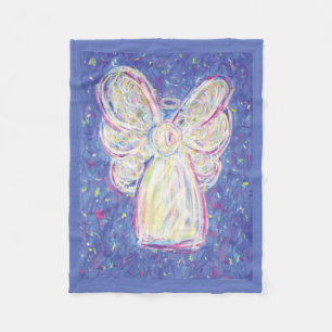 Starry Guardian Angel Custom Fleece Blanket