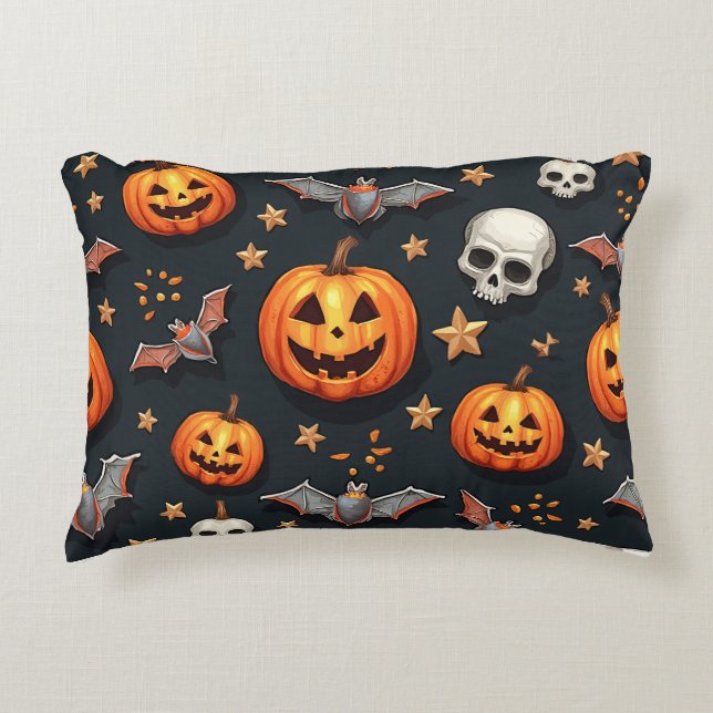 starry halloween decorative cushion (Front)
