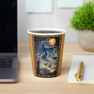 Starry Halloween Night Paper Cups