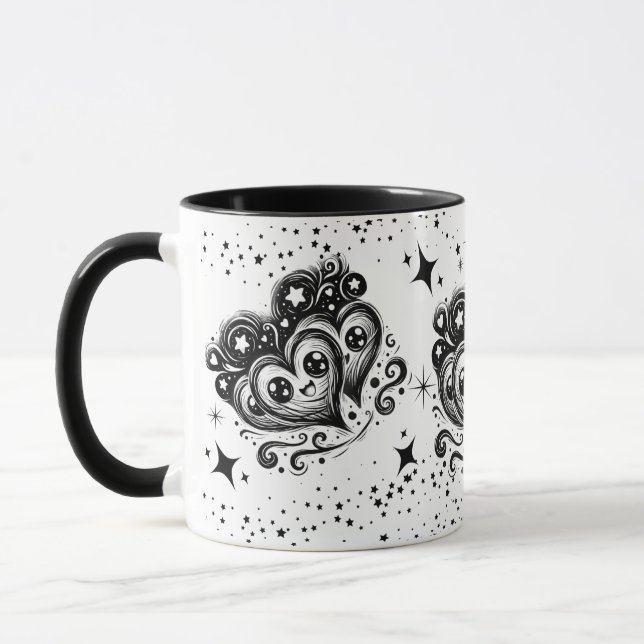 Starry Hearts Coffee Mug (Left)