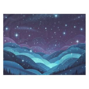Starry Hills Night Tablecloth