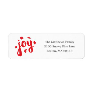 Starry Joy Return Address Label