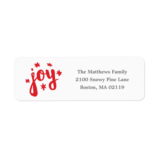 Starry Joy Return Address Label (Front)