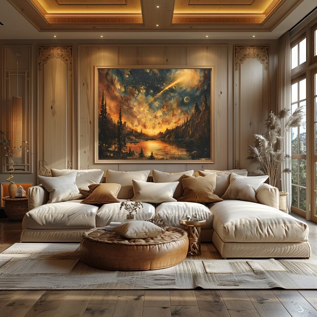 Starry Landscape: Impressionist and Surrealist Poster (Creator Uploaded)