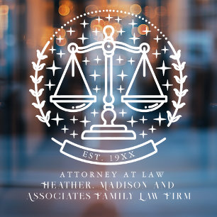 Starry Law Attorney Laurel Business Window Cling