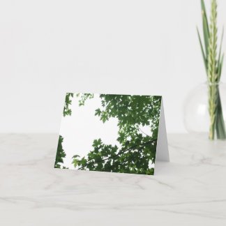 Starry Leaves, White Sky Note Card
