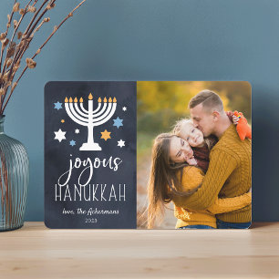 Starry Lights   Hanukkah Photo Card