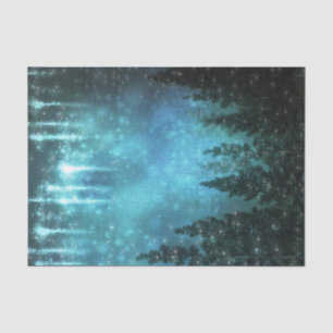 Starry Lights Rustic Pine Trees Country Packaging Tissue Paper