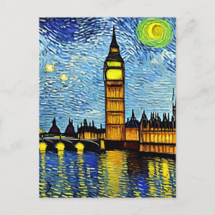 Starry London Night Postcard
