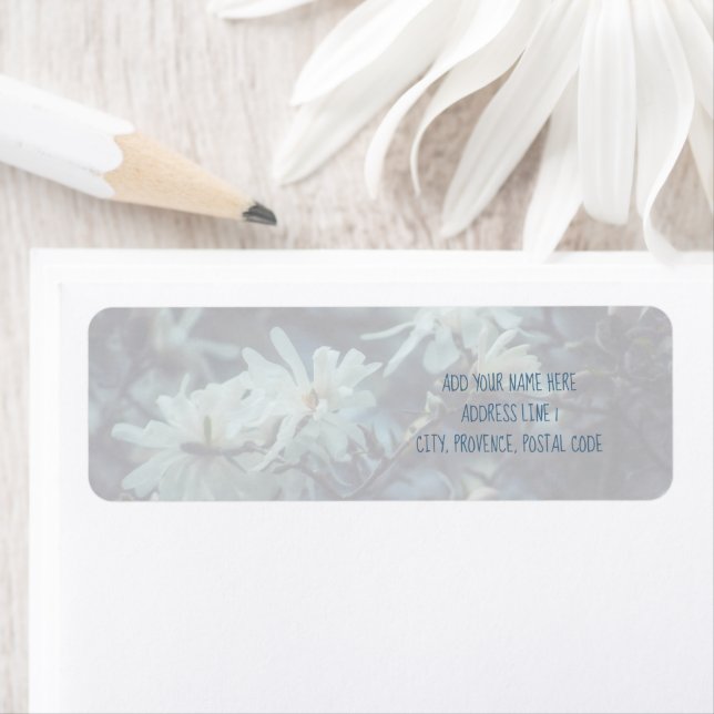 Starry Magnolia 3172 Return Address Label (Insitu)