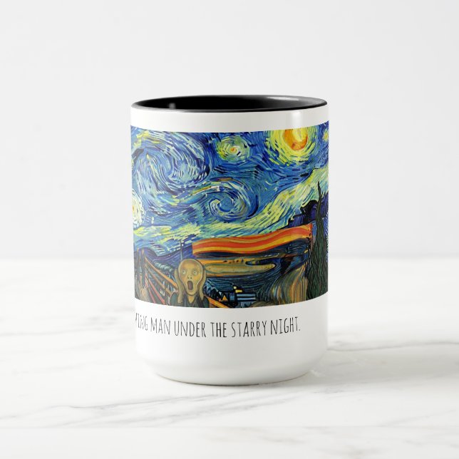 Starry man coffee mug. mug (Center)