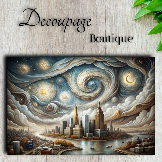 Starry Manhattan Decoupage Tissue Paper (Starry Manhattan Decoupage Tissue Paper)