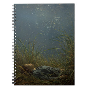 Starry Meadow Dreamer Night Notebook
