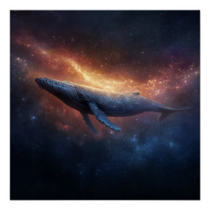 Starry Nebula Humpback Poster