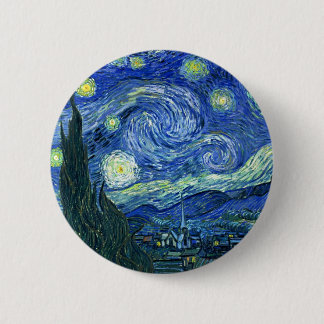 Starry Night 6 Cm Round Badge