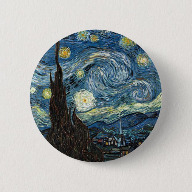 Starry Night 6 Cm Round Badge (Front)