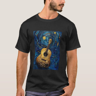 Starry-Night Acoustic Guitar Players T-Shirt