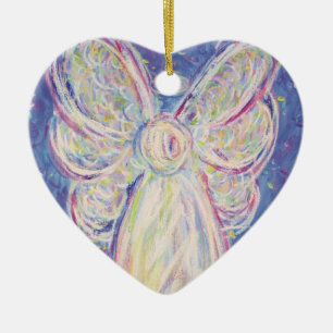 Starry Night Angel Art Gift Holiday Ornament