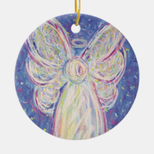 Starry Night Angel Art Holiday Gift Ornaments