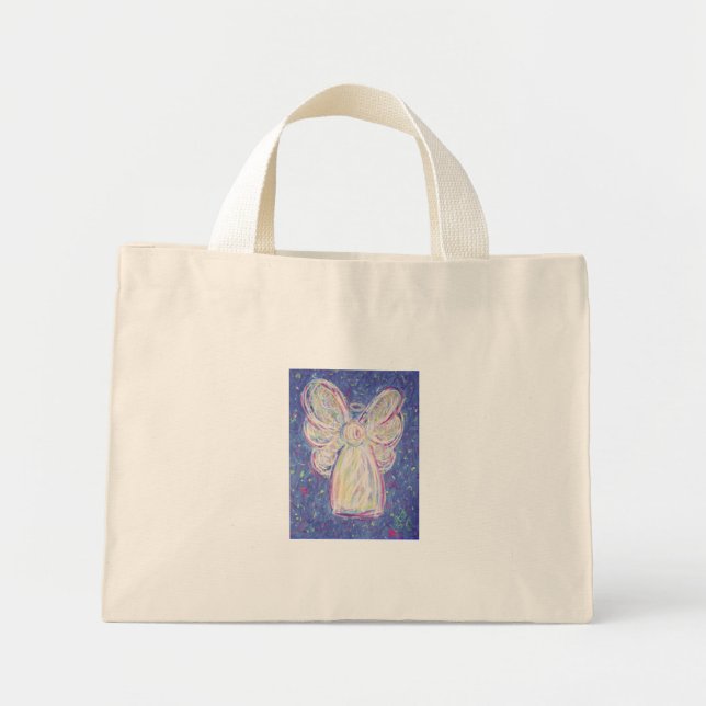 Starry Night Angel Mini Tote Bag (Front)