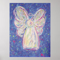 Starry Night Angel Poster Art Print
