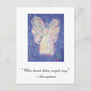 Starry Night Angel, "When hearts listen, angels... Postcard