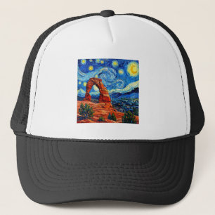 Starry Night Arches National Park Trucker Hat