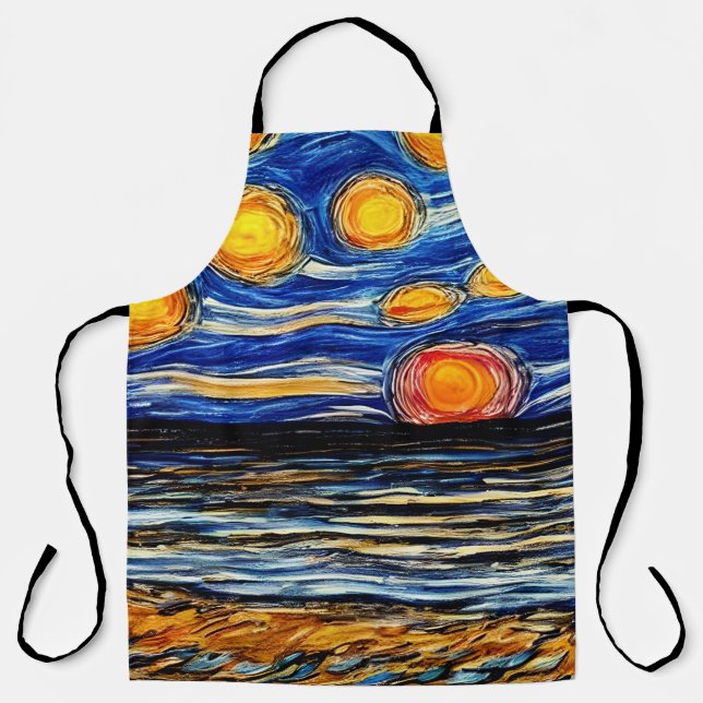 Starry Night at the Beach  Apron (Front)