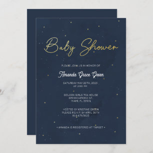 Starry Night Baby Shower Invitation